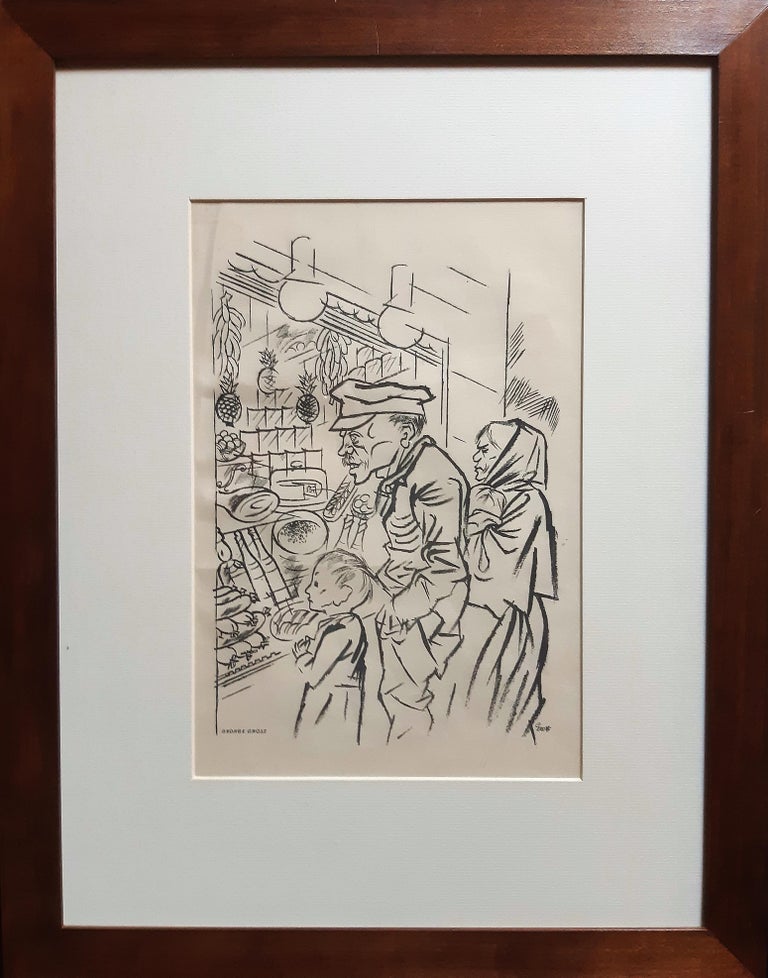 Grosz Hunger Original Lithograph by