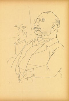 Landlord - Lithographie et offset d'origine de George Grosz - 1923