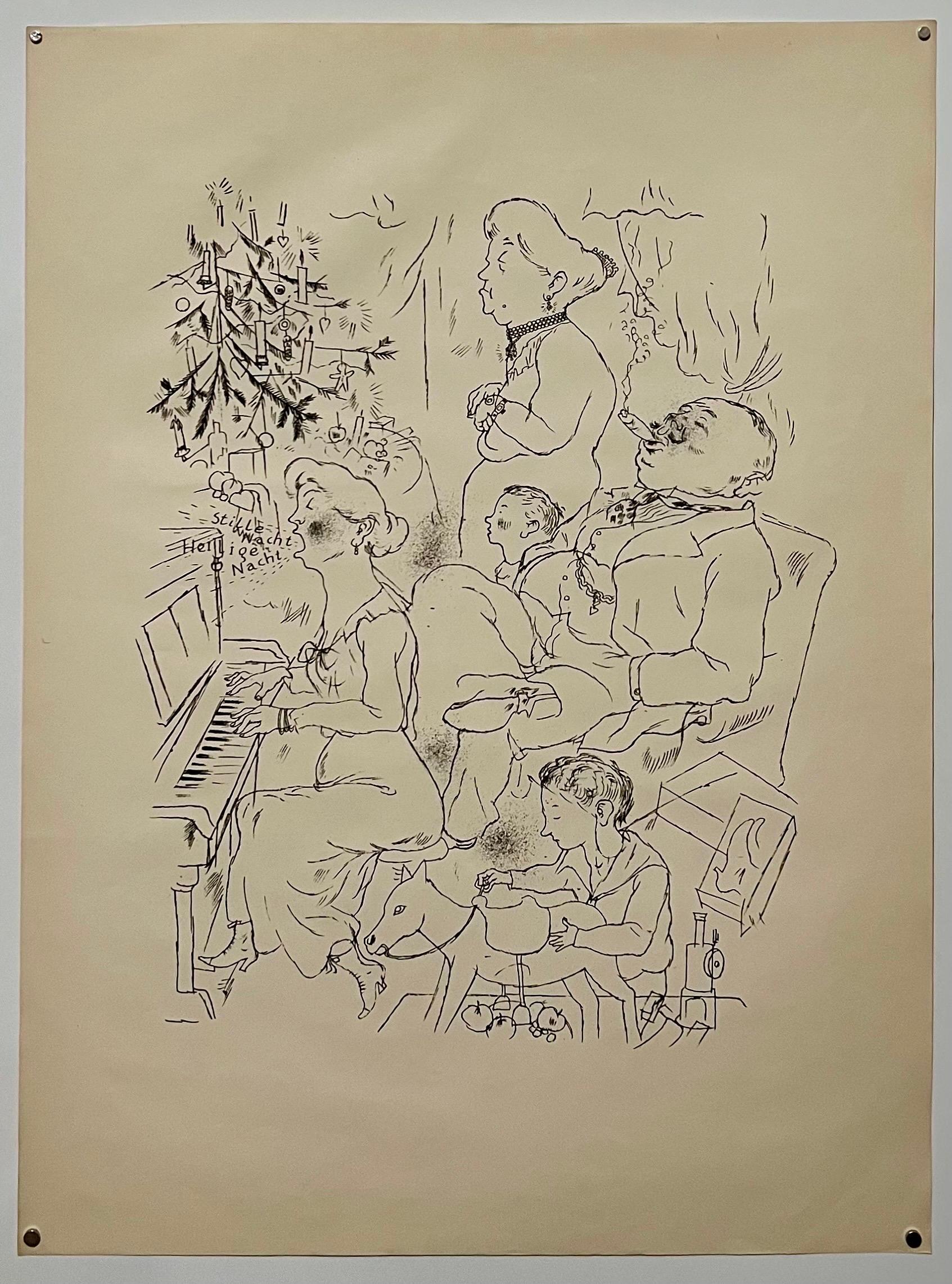 Large George Grosz 1923 Lithograph Die Rauber German Expressionism WPA Realism  For Sale 4