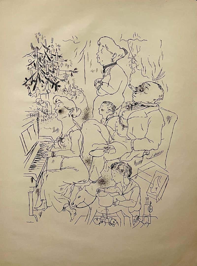 George Grosz - Large George Grosz 1923 Lithograph Die Rauber German ...