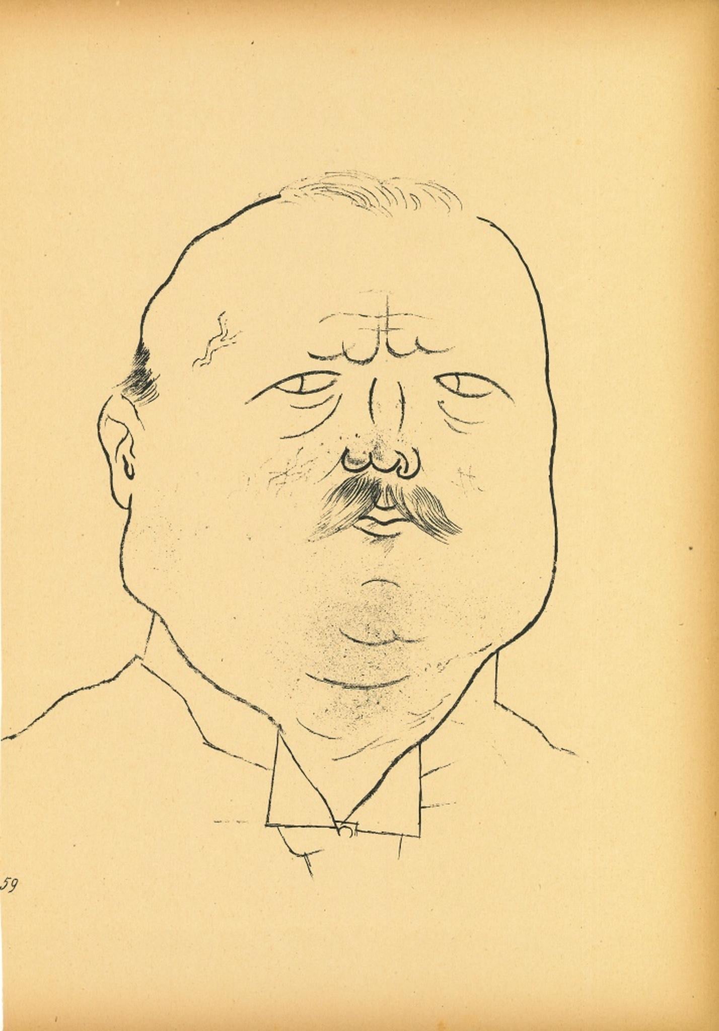 Man of Honor - Offset et lithographie de George Grosz - 1923