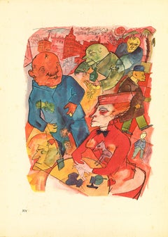 Oh, Crazy World, You blessed Freak Show! - by George Grosz - 1923