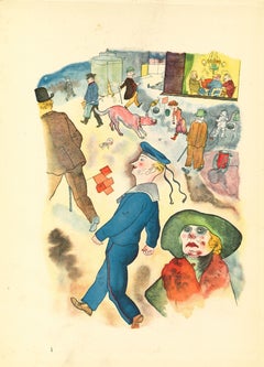 Passersby - by George Grosz - 1923