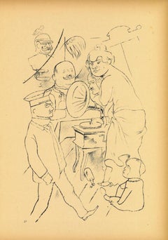 The Power of Music -  Original Lithograph and Offset by George Grosz - 1923