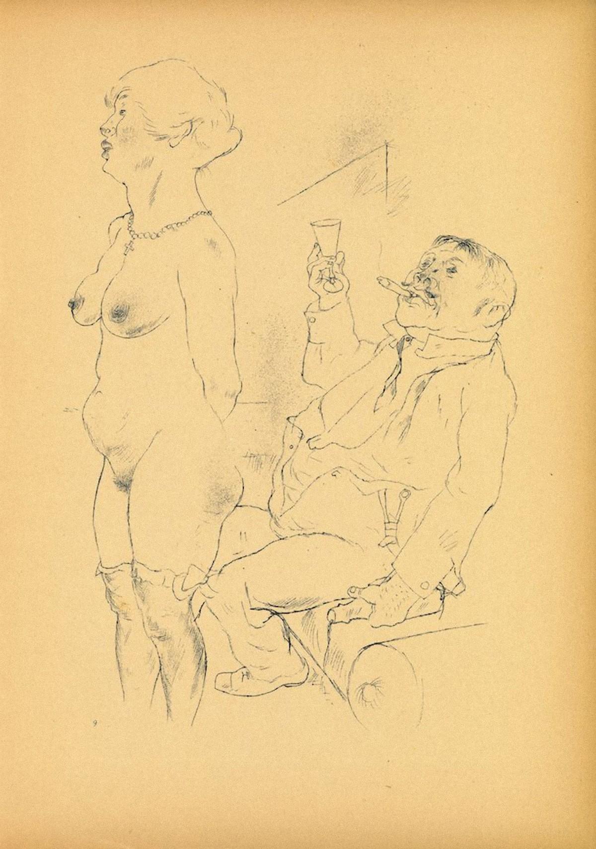 Undressing from Ecce Homo is an original offset and lithograph realized by George Grosz.

The artwork is the plate n.9 from the portfolio Ecce Homo published between 1922/1923, edition of Der Malik-Verlag Berlin.

Original title: Entkleidung

Good