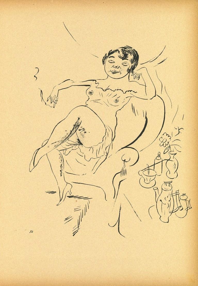 Woman from Ecce Homo is an original offset and lithograph realized by George Grosz.

The artwork is the plate n. 56 from the porfolio Ecce Homo published between 1922/1923, edition of Der Malik-Verlag Berlin.

Numbered on plate on lower margin.