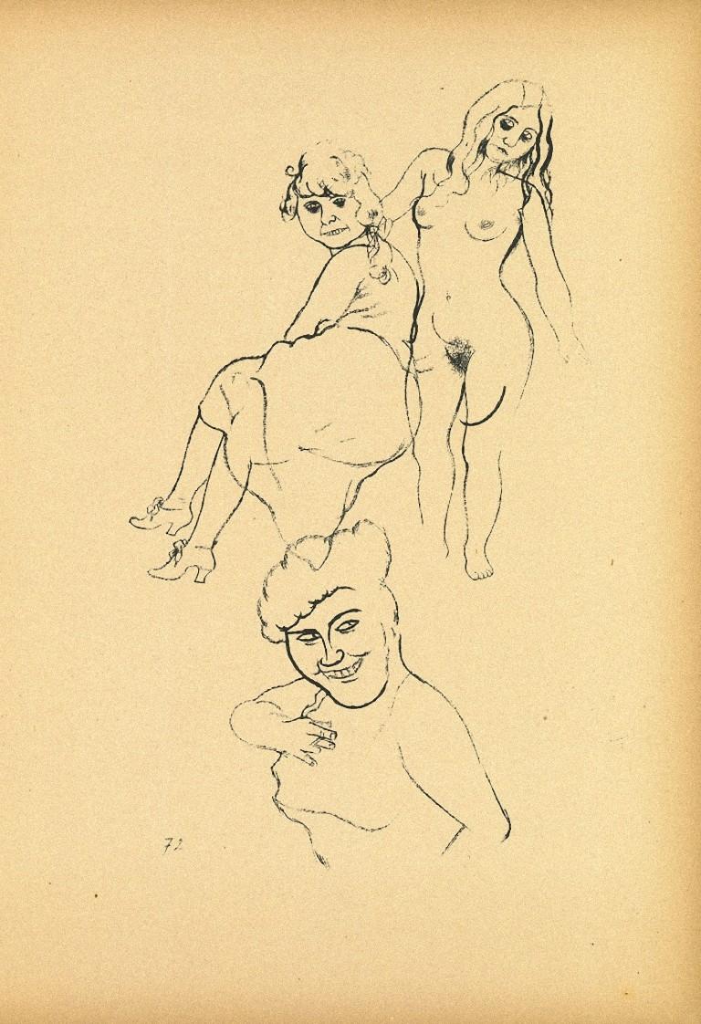 Jeune fille - par George Grosz - 1923