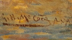 George H McCord 19th Century Oil on Canvas in Custome Gilt American Frame Signed