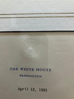 George H W Bush 1991 double signed letter