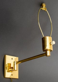George Hansen Brass Swing Arm Lamps for Hinson, Pair