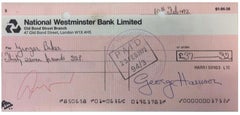 George Harrison Signed Cheque Made Out to Ginger Baker