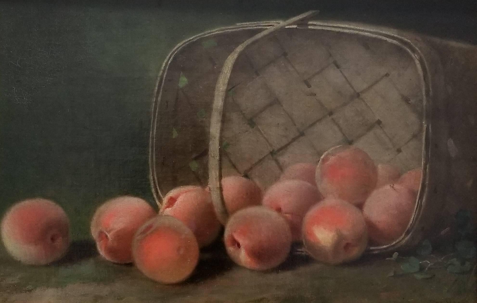 George Harvey Still-Life Painting - Still Life of Peaches