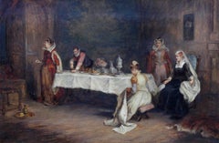 Mary Queen of Scots in Holyrood - Scottish Victorian art interior oil painting