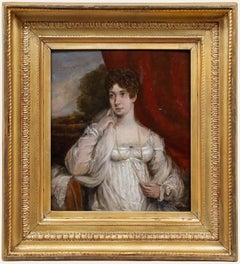 Cercle de George Hayter (1792-1871) - Huile du début du XIXe siècle, Mme Harriet Heylyn