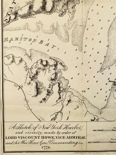 1776 Sketch of New York Harbor and Vicinity made by order of Lord Howe.