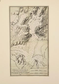 Antique 1776 Sketch of New York Harbor and Vicinity made by order of Lord Howe.