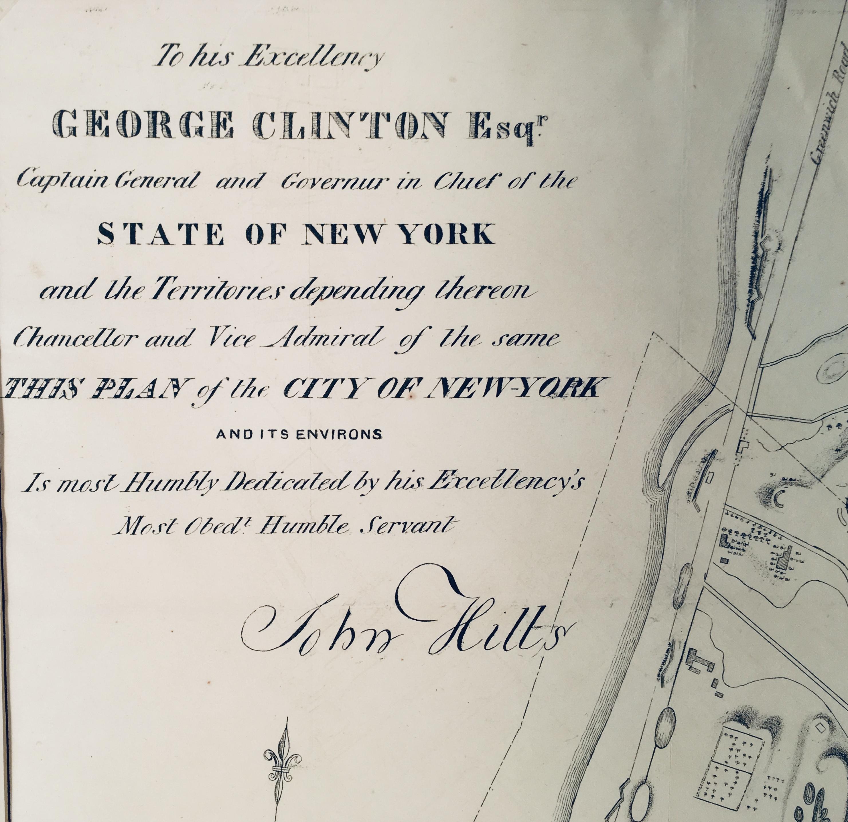 Plan der Stadt New York – Print von George Hayward