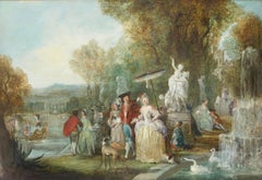 "Fete Champetre" Escena de parque victoriano