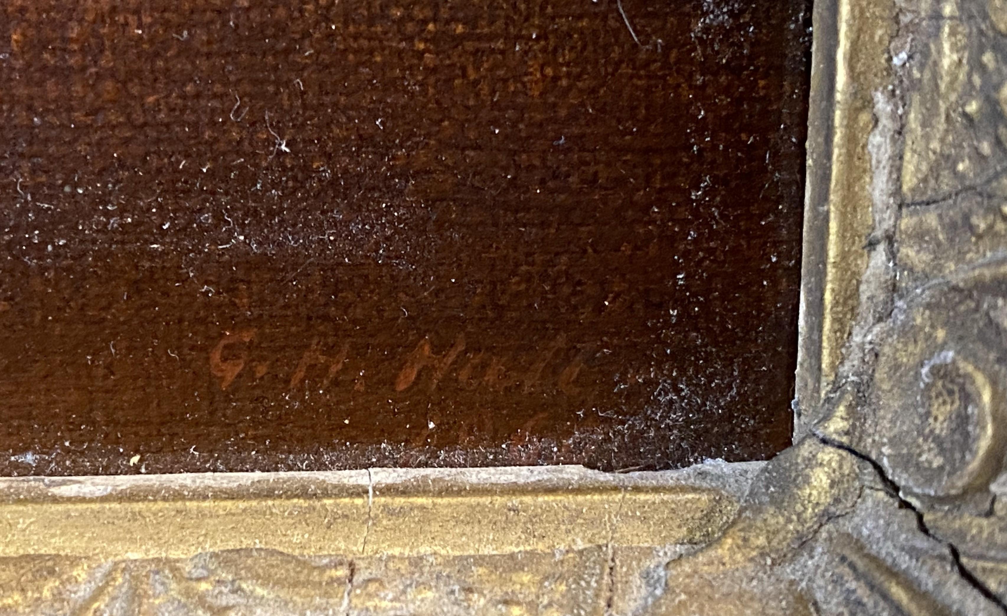 Stillleben mit Blumen in einer weißen Vase im Angebot 2