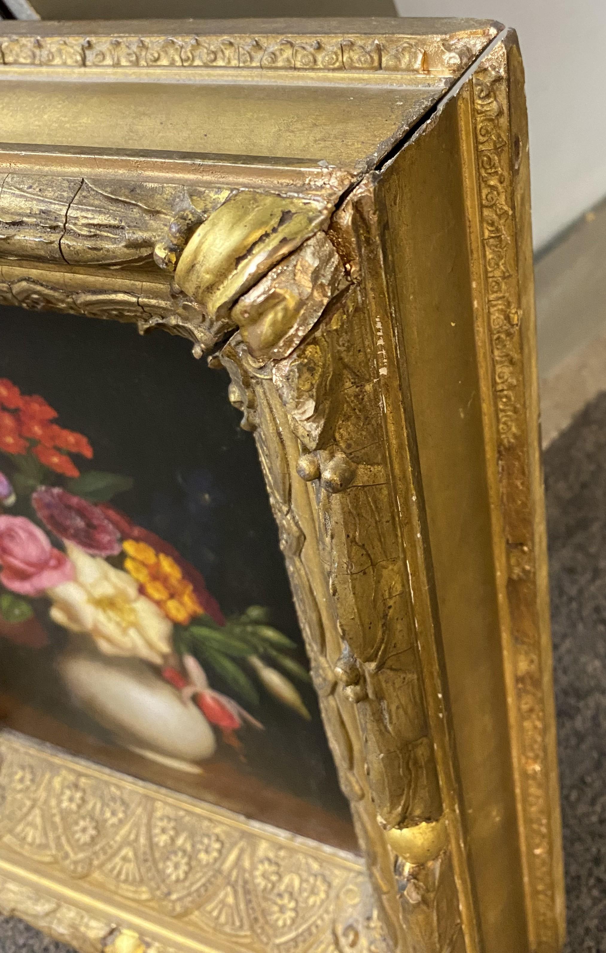 Stillleben mit Blumen in einer weißen Vase im Angebot 3