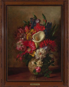 Ölgemälde auf Leinwand mit viktorianischem Motiv, signiert, 1864, gerahmt