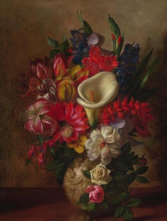 Ölgemälde auf Leinwand mit viktorianischem Motiv, signiert, 1864, gerahmt