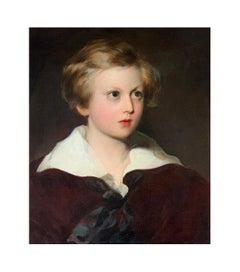 19th Century English Oil on Canvas Portrait of a Young Boy (Master Fletcher)