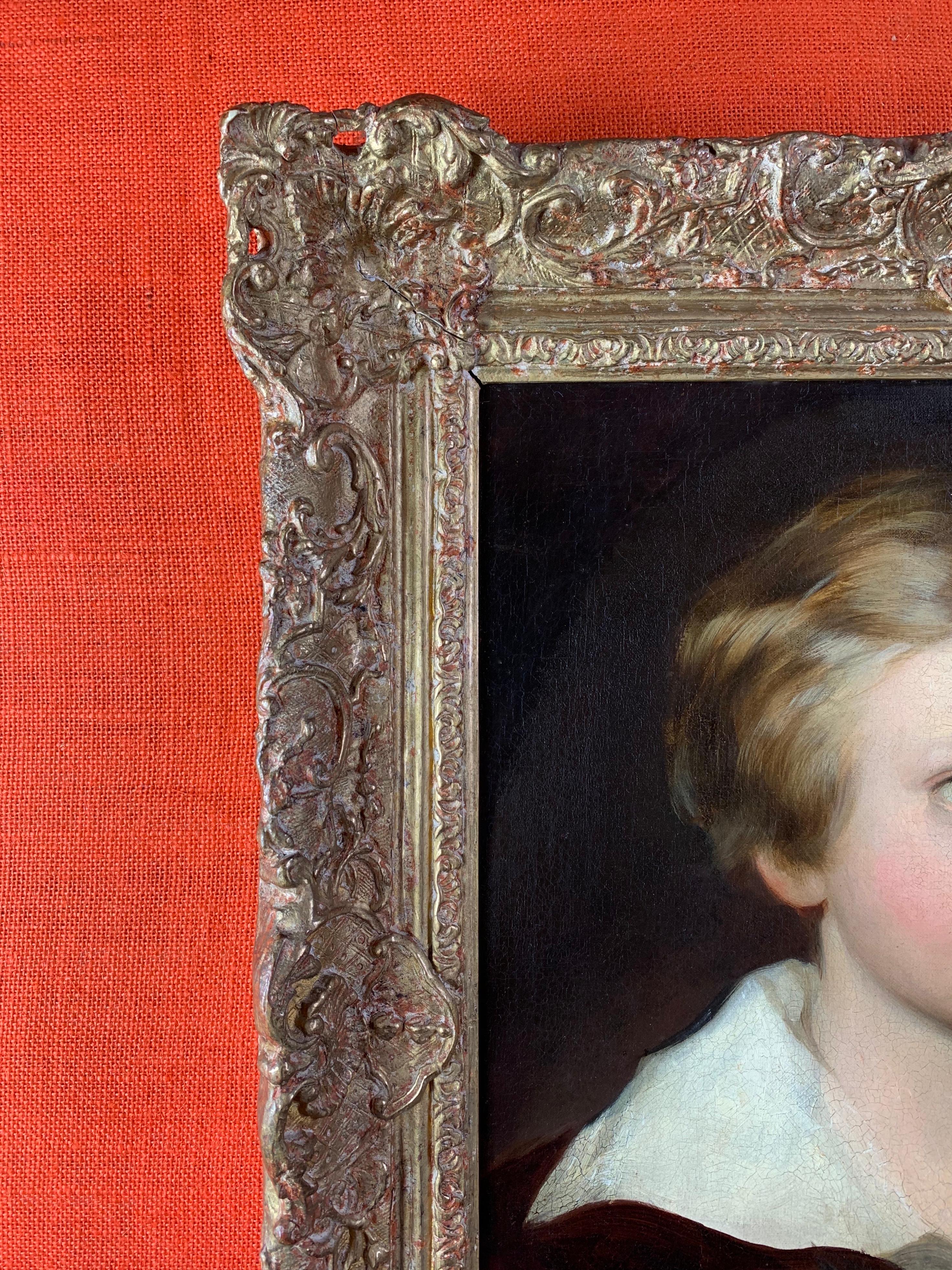 19th Century English Oil on Canvas Portrait of a Young Boy (Master Fletcher) 2