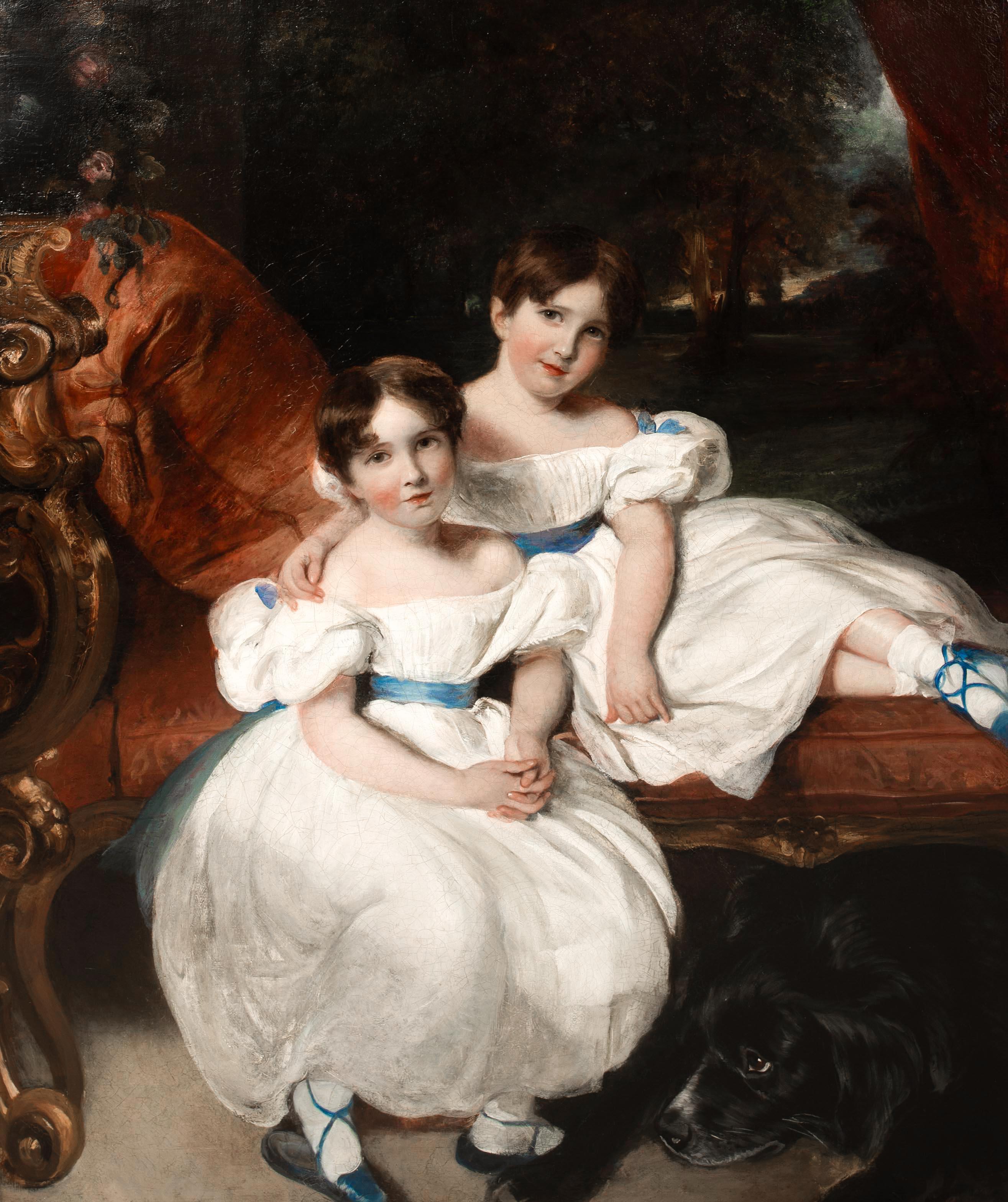 Ritratto di due sorelle, XIX secolo   di George Henry Harlow (1787-1819) 2