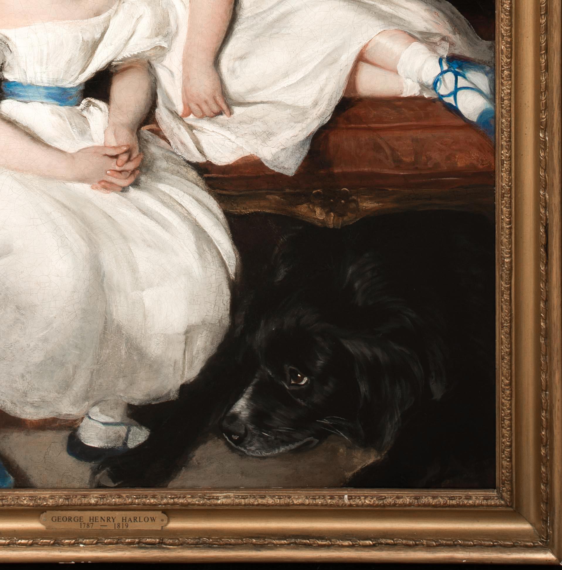 Ritratto di due sorelle, XIX secolo   di George Henry Harlow (1787-1819) 3