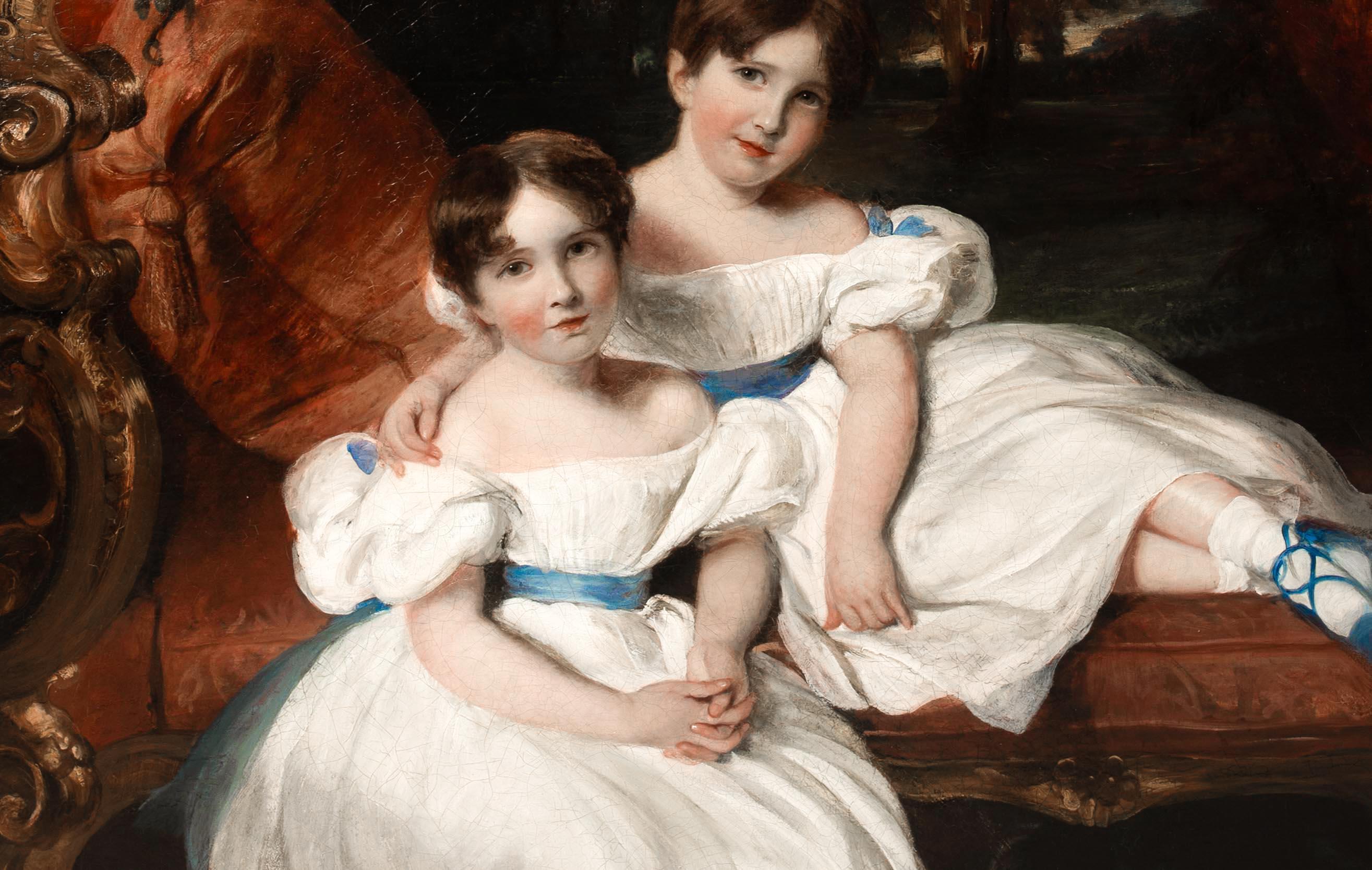 Ritratto di due sorelle, XIX secolo   di George Henry Harlow (1787-1819) 5