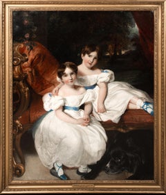 Ritratto di due sorelle, XIX secolo   di George Henry Harlow (1787-1819)