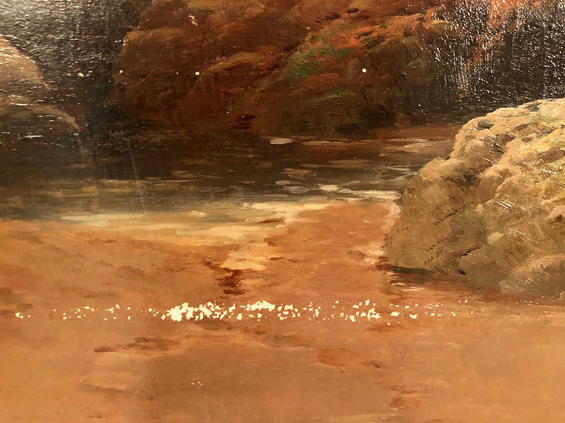 George Henry Jenkins (1843-1914). Le rivage, très grande huile sur toile encadré For Sale 12