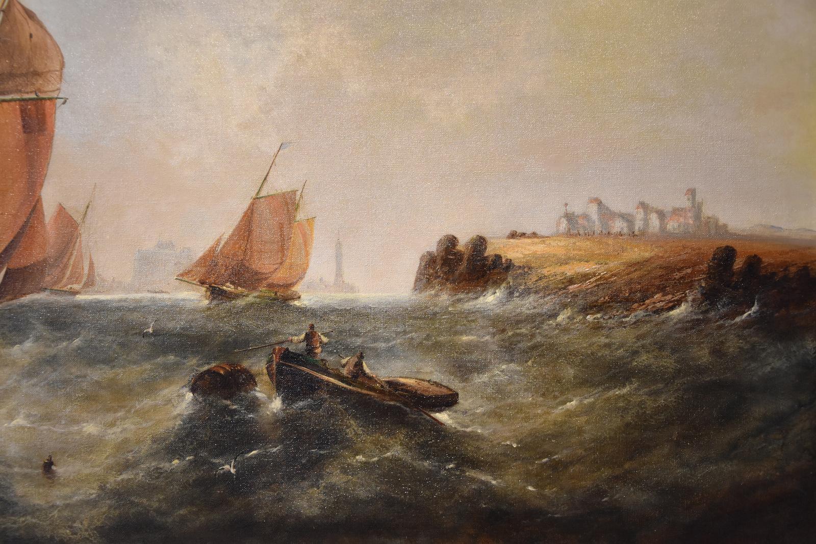 Ölgemälde von George Henry Knight, „Fischenboote der Südküste“, Ölgemälde im Angebot 5