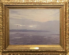 "La Marre de Soire, " George Leonard, American Impressionist, Beach Seascape