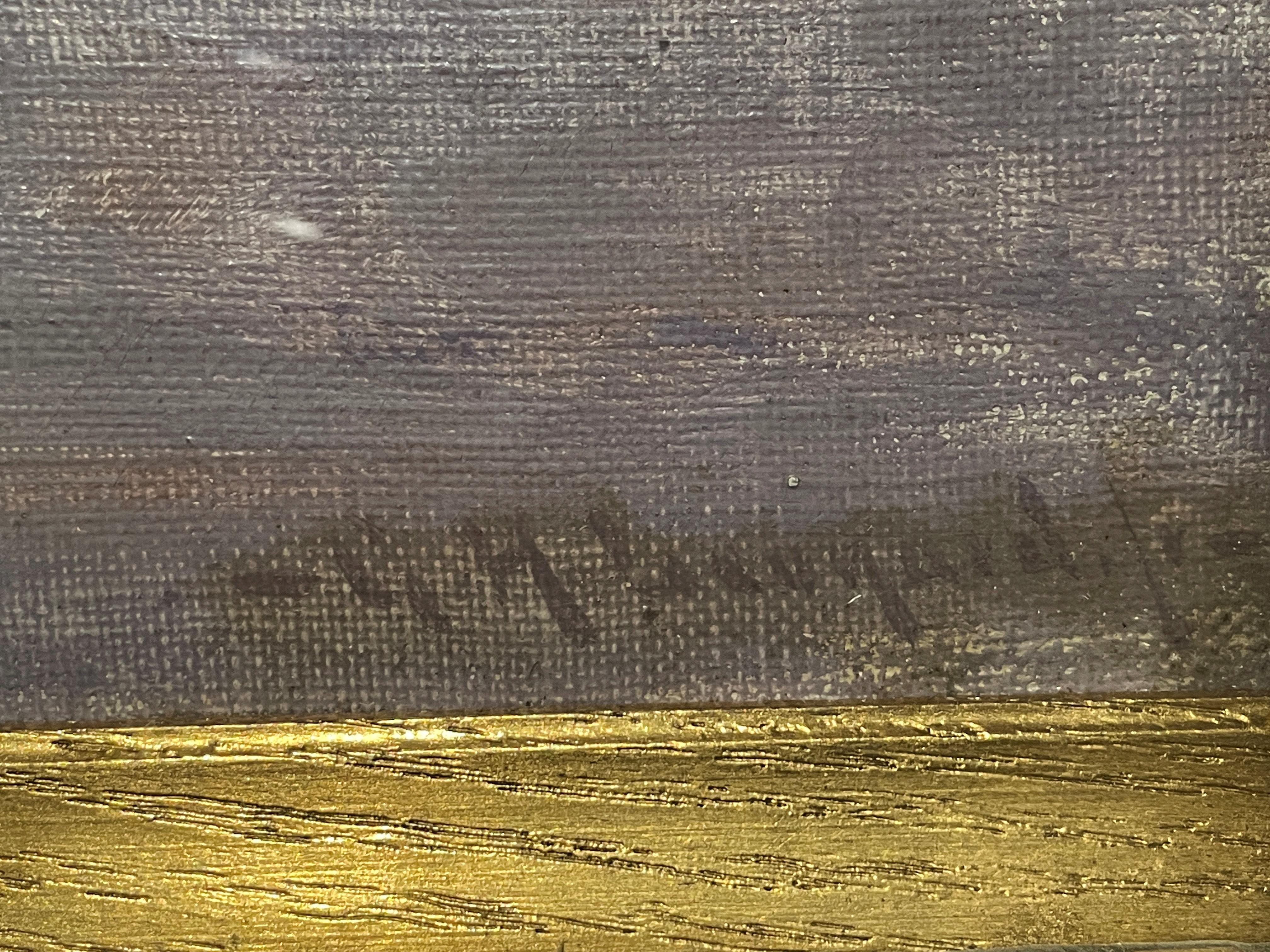 « La Marre de Soire », George Leonard, impressionniste américain, paysage marin de plage - Impressionnisme américain Painting par George Henry Leonard Jr