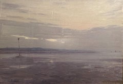 "La Marre de Soire, " George Leonard, American Impressionist, Beach Seascape