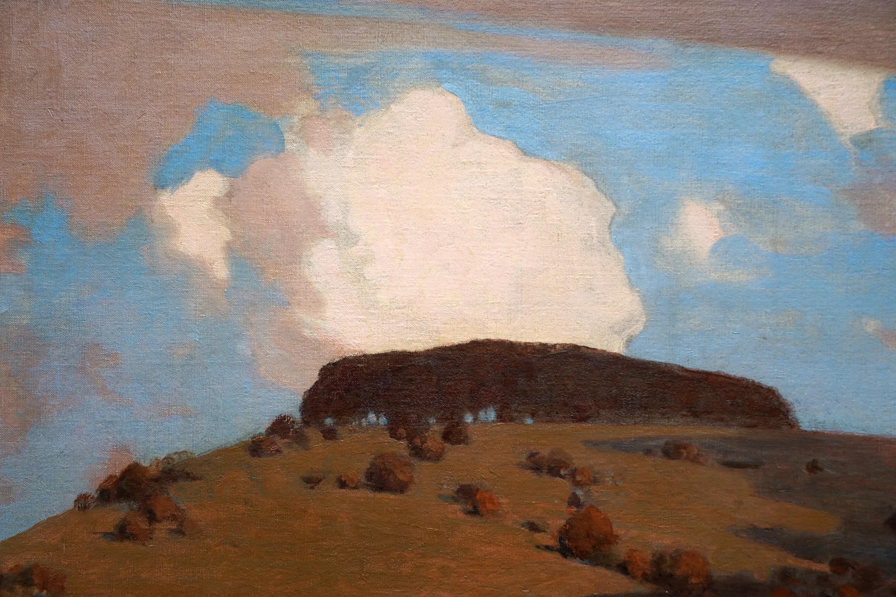 Chanctonbury Ring - Scottish Glasgow Boy art RA exh 1933 landscape oil painting For Sale 2