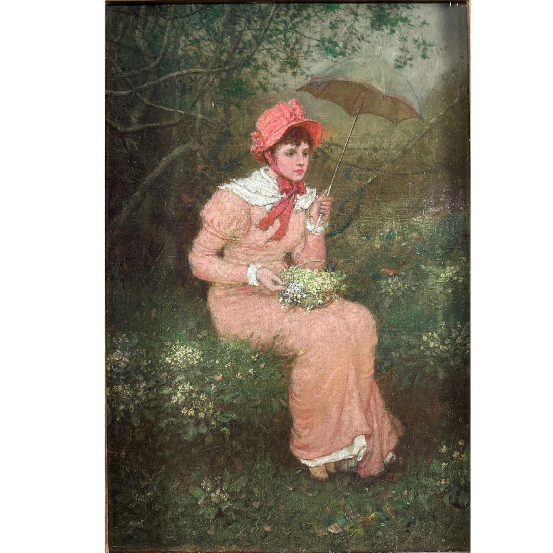 The painting is signed.

Description:
George Henry Boughton: A Master of Narrative and Natural Beauty

George Henry Boughton, a distinguished Anglo-American artist of the 19th century, left an indelible mark on the art world with his evocative and