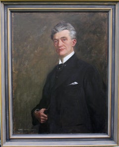 Portrait of a Gentleman - Scottish 1920s art 'Glasgow Boy' artist oil painting 