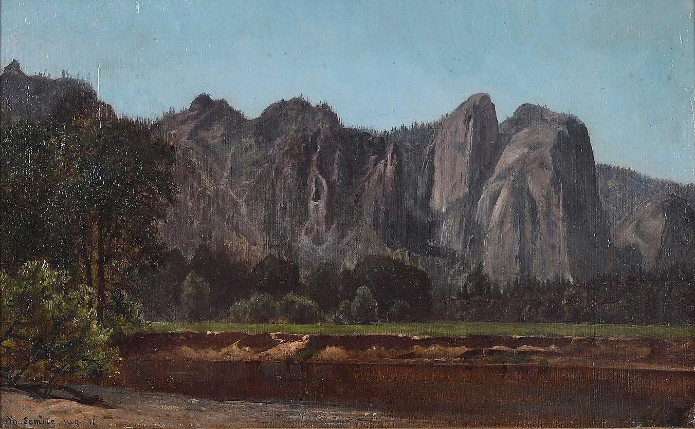 "Rocas de la Catedral, Valle de Yosemite" George Henry Smillie, Oeste, Siglo XIX
