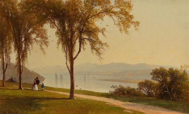 <i></noscript>The Catskills from Hudson</i>, 1867, by George Henry Smillie, offered by Questroyal Fine Art