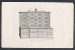 Library Case, Hepplewhite English Georgian furniture design engraving