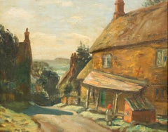 George H. Buckingham Holland (1901-1987)- Framed Mid 20th Century Oil, Back Lane