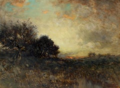 George Herbert McCord Hudson River Luminous Tonalist Oil Painting Moorlands
