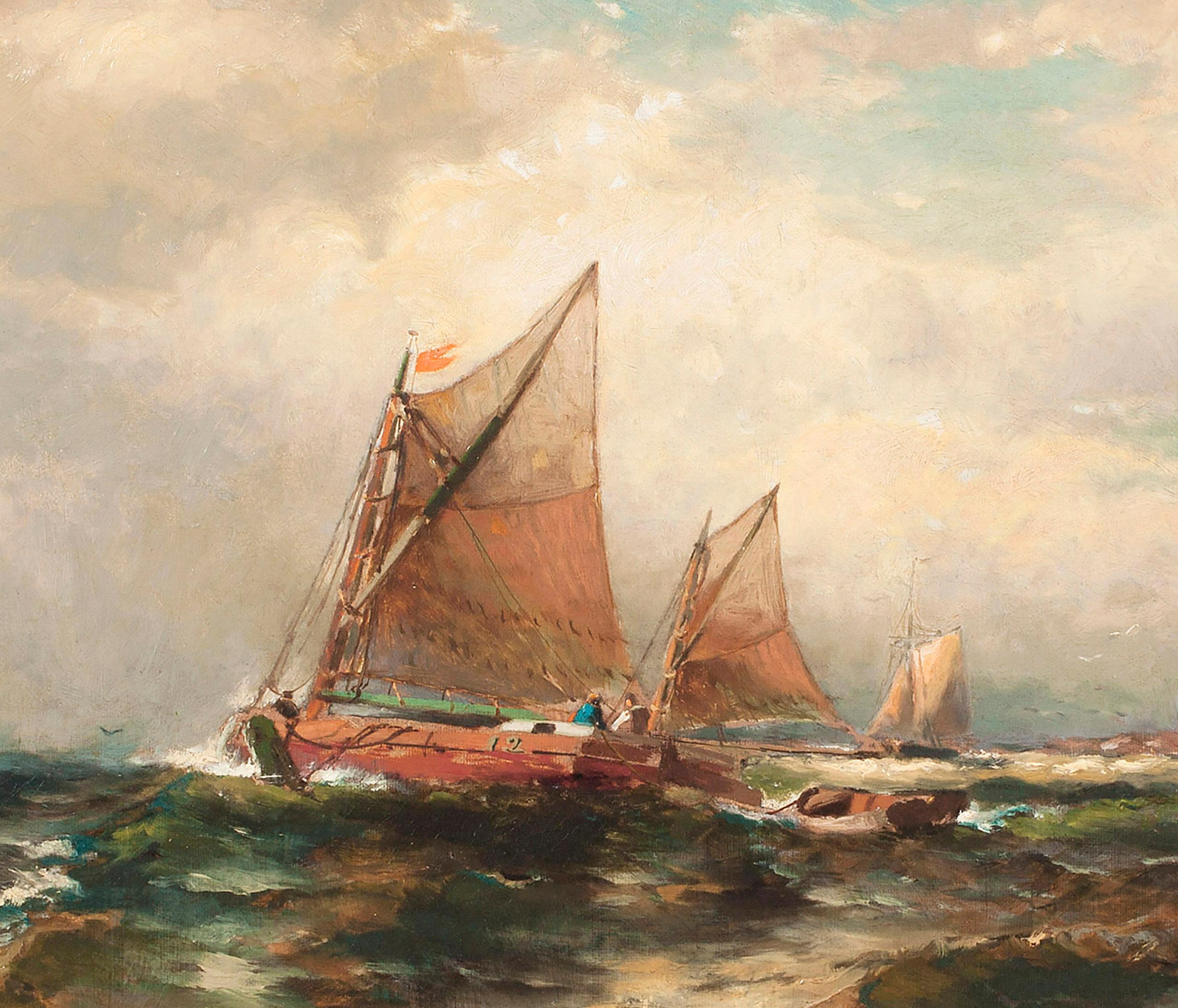 Paysage marin de George Herbert McCord (Américain, 1848-1909) en vente 2