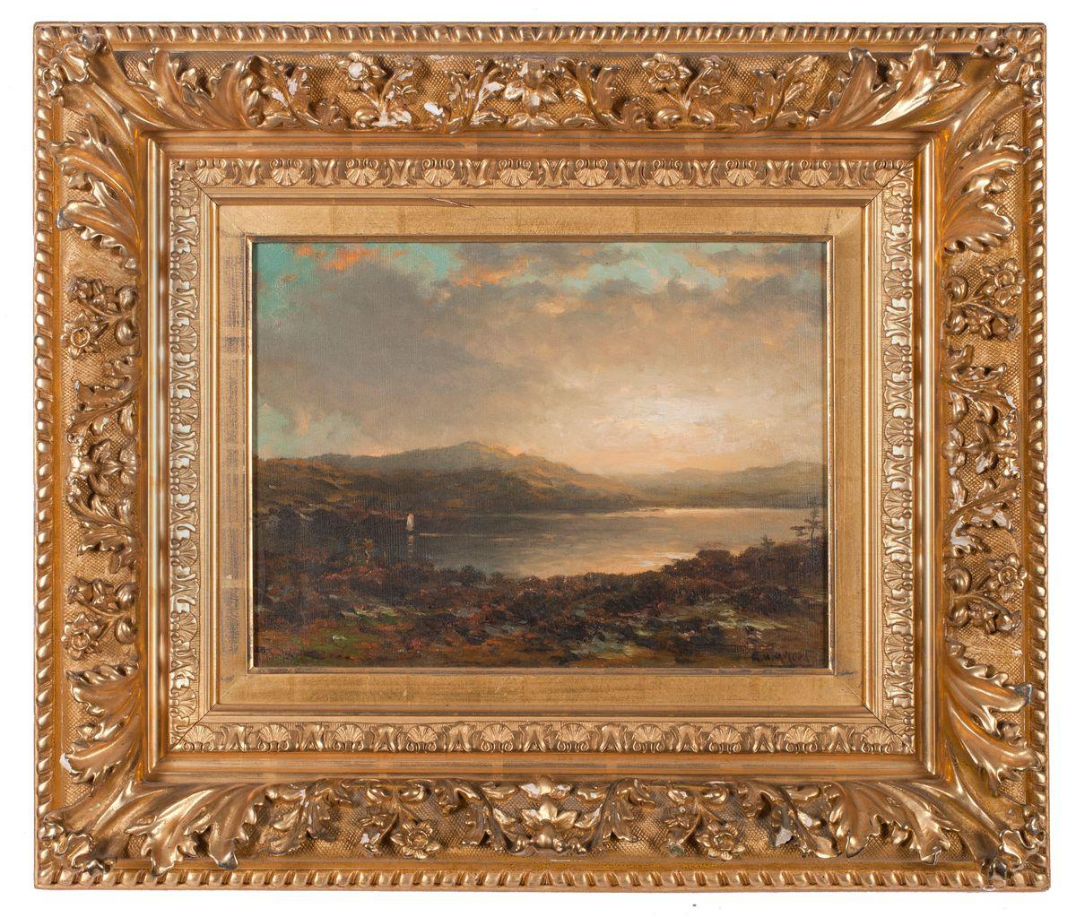 Sunset Over Lake George by George Herbert McCord (American, 1848-1909) For Sale 1