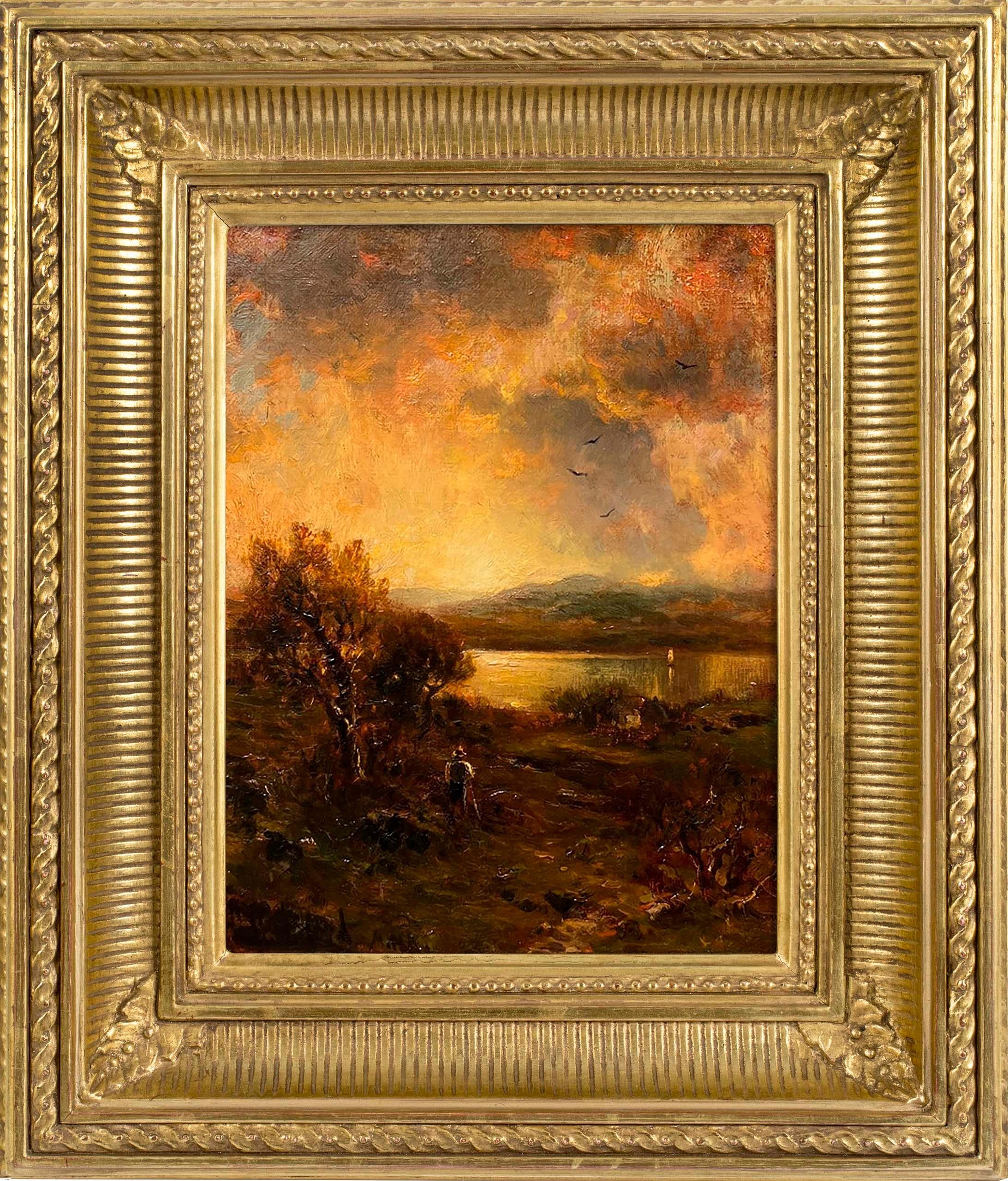 Sunset over Lake George by George Herbert McCord (American, 1848-1909)
