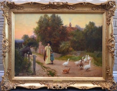 Half Afraid - 19th Century Royal Academy Oil Painting 1894
