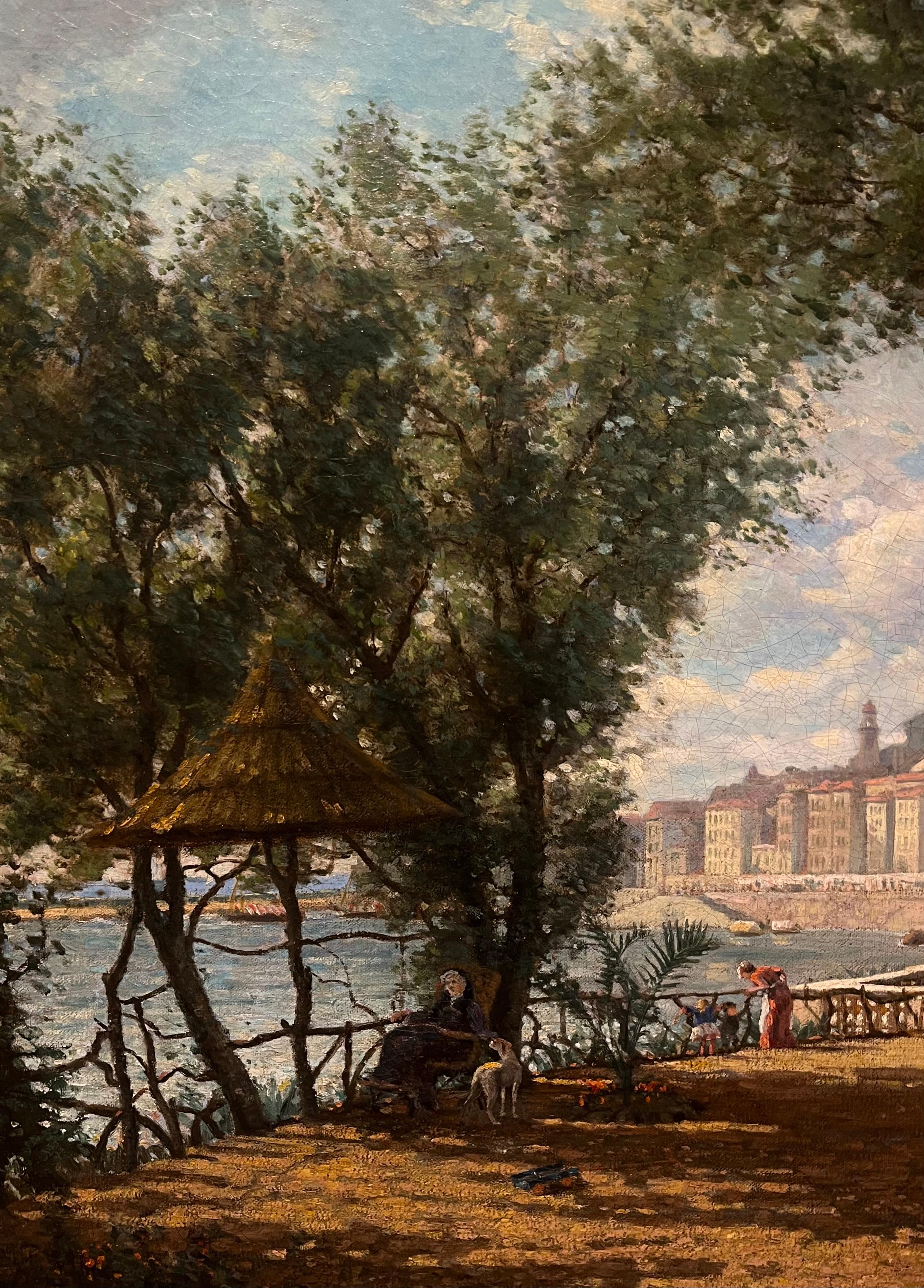 Ein Garten in Montone, Frankreich – Painting von George Hobbs